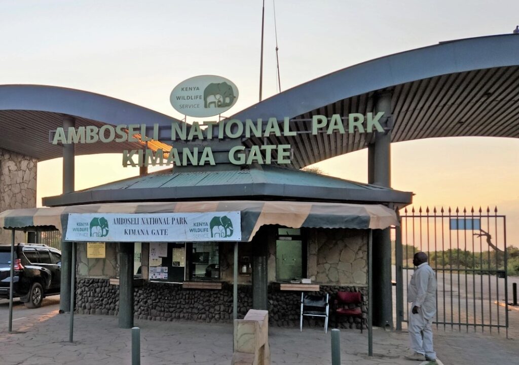 Amboseli National park Gate Kenya Wildlife Service