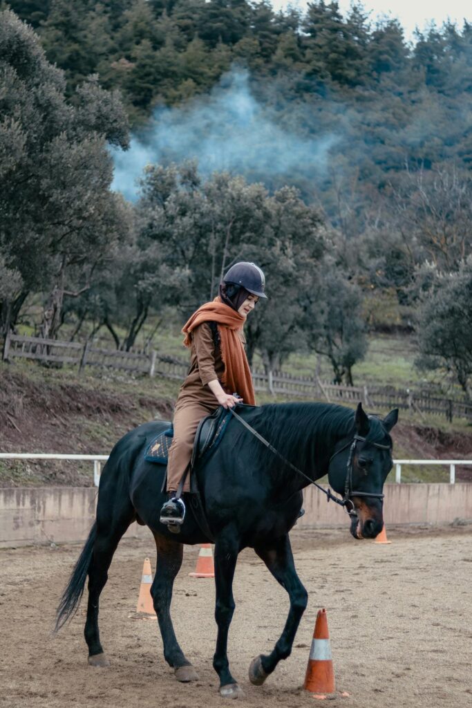 Horse riding training